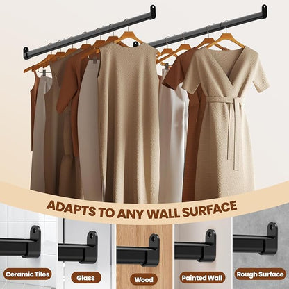 Mavivegue Oval Closet Rod, Adjustable Closet Rods – Expandable 17-40 Inches | - Image 7