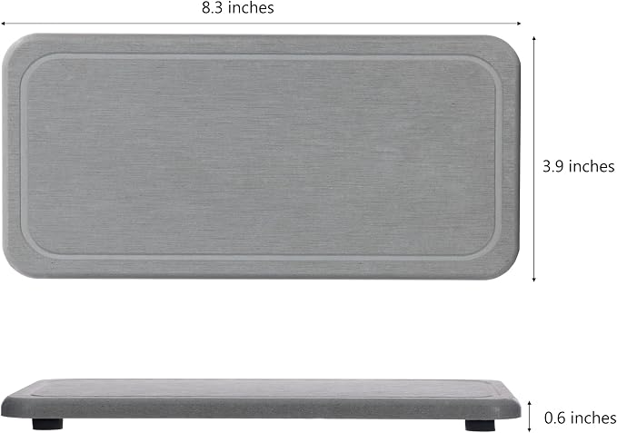 2 Pcs Water Absorbing Stone Trays, Kitchen/Bathroom Sink Soap Dish, Diatomite - Image 4
