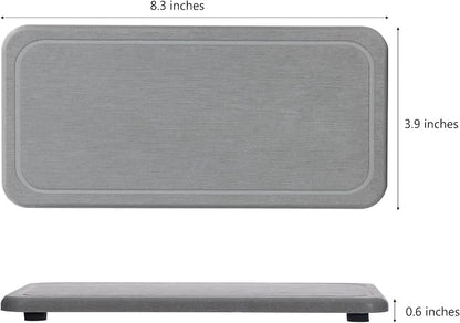 2 Pcs Water Absorbing Stone Trays, Kitchen/Bathroom Sink Soap Dish, Diatomite - Image 4