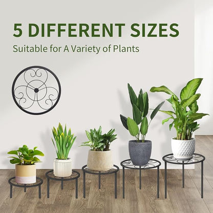 5 Pack Metal Plant Stands, Heavy Duty Potted Holder - Image 3