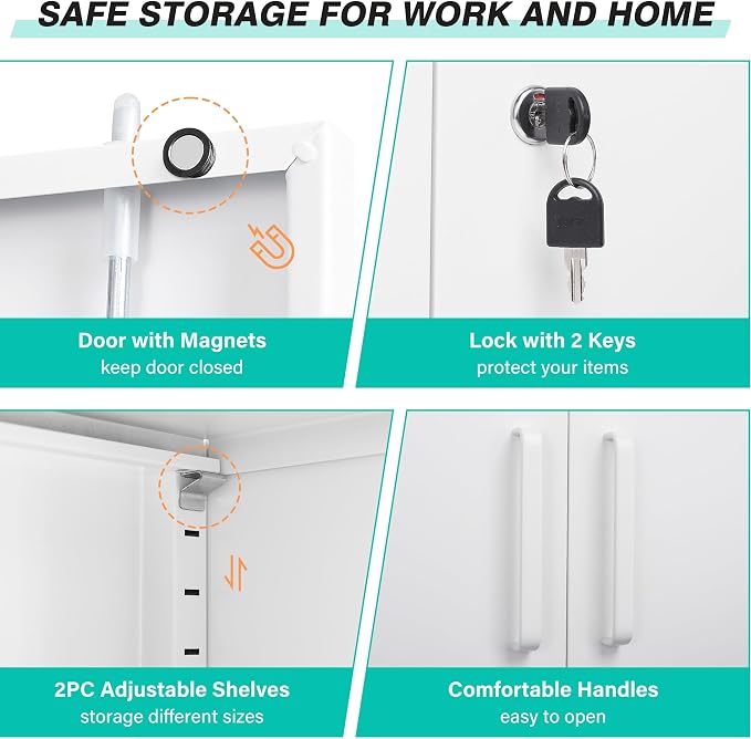 SISESOL 36 inch Storage Cabinet - Image 6