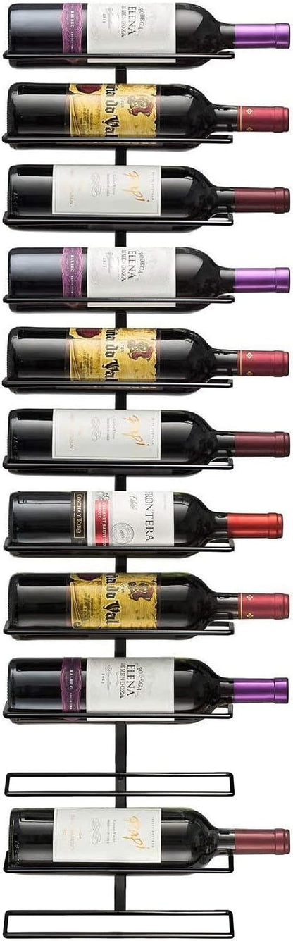 Sorbus Wall Mount Wine Rack – Holds 12 Bottles – Black Metal Wine Bottle Holder by Sorbus