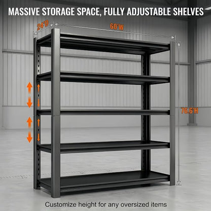4000 LBS Heavy Duty Garage Shelving, Adjustable Boltless Steel Storage Rack - Image 2