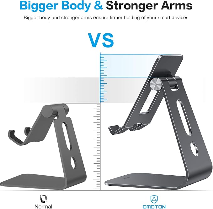 OMOTON Adjustable Tablet Stand for Desk, Upgraded Longer Arms for Greater - Image 3
