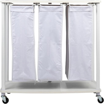 Household Essentials 3-Bag Laundry Sorter, Smooth Laminate Shelving, Sturdy - Image 4