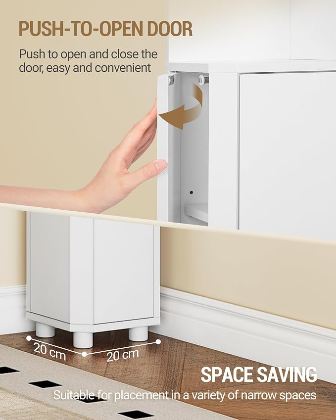 Hzuaneri Corner Cabinet, Small Bathroom Corner Cabinet - Image 7
