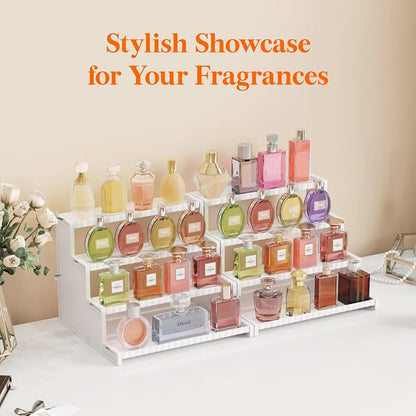 Lifewit Perfume Organizer with Fences, Plastic Cologne Stand, Tool-Free Assembly - Image 2