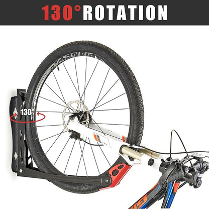 Wallmaster BIKEPAL Swivel Bike Rack, Wall Mounted Vertical Bike Storage Hanger - Image 6
