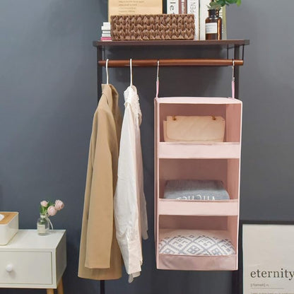 GRANNY SAYS 3-Shelf Hanging Closet Organizer, Collapsible Closet Hanging Shelves - Image 4
