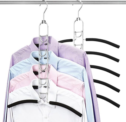 Space Saving Clothes Hangers, Anti-Slip Foam Padded Shirt Suit Hanger by Mastom