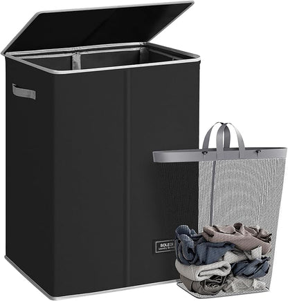 SOLEDI Laundry Hamper with Lid 130L Large & Tall Collapsible Laundry Basket by SOLEDI