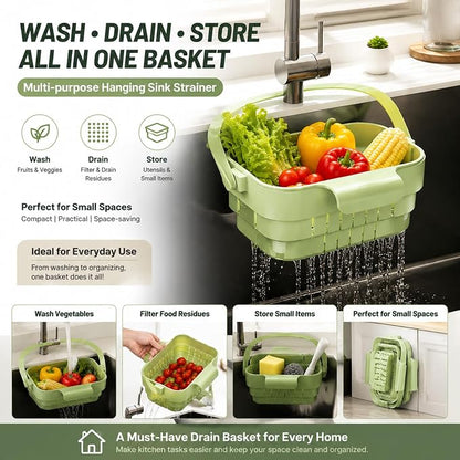 Foldable Hanging Sink Drain Basket, 2026 New Stretchable Colander - Image 4