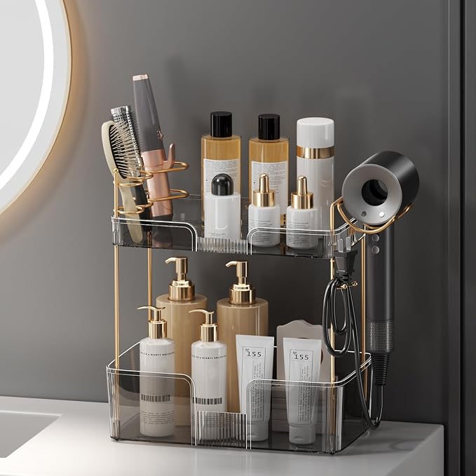 shuang qing 2 Tier Bathroom Counter Organizer - Image 2