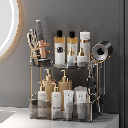 shuang qing 2 Tier Bathroom Counter Organizer - Image 2