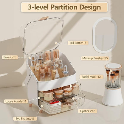 Makeup Organizer Countertop & Makeup Brush Holder - Image 3