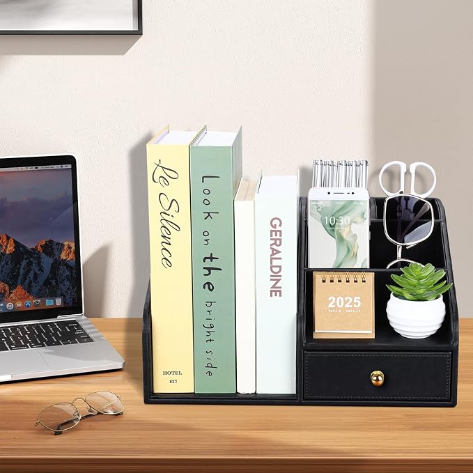 GORESE PU Leather Desk Organizer, File Organizer - Image 7
