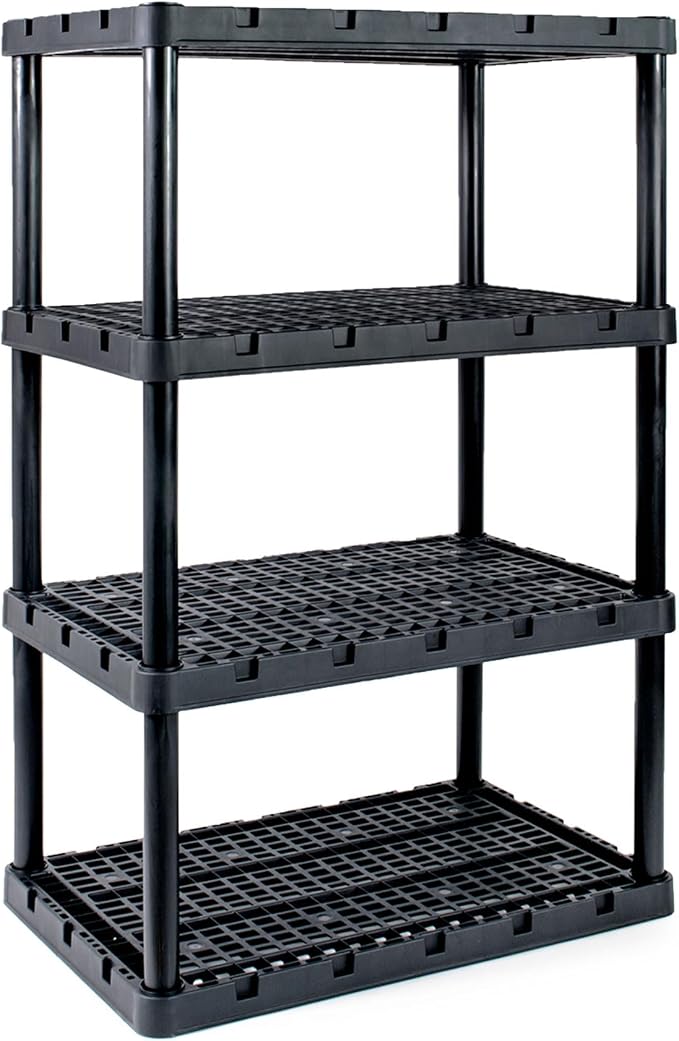 Gracious Living 2 Pack XL Heavy-Duty Storage Shelves, Knect-A-Shelf 4-Shelf - Image 6