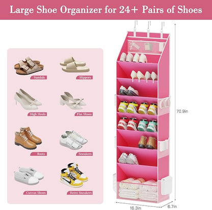 Criusia Shoe Storage, Over the Door Shoe Organizer, Hanging Closet Shoe Storage - Image 3