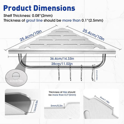 Shower Corner Shelf, No Drilling - Image 4