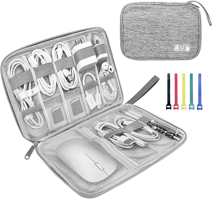 Lcsmaokin Electronics Organizer Travel Case, Electronic Accessories Storage Bag by Lcsmaokin