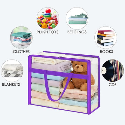 SGHUO Clear Storage Bags 60L Extra Large Plastic Vinyl Blanket Storage Bag - Image 4