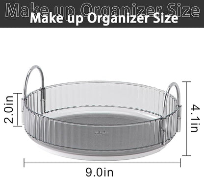 Rotating Makeup Organizer for Vanity, High-Capacity Skincare Clear Make Up - Image 2
