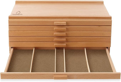 7 Elements 12 Drawer Wooden Artist Storage Supply Box - Image 5