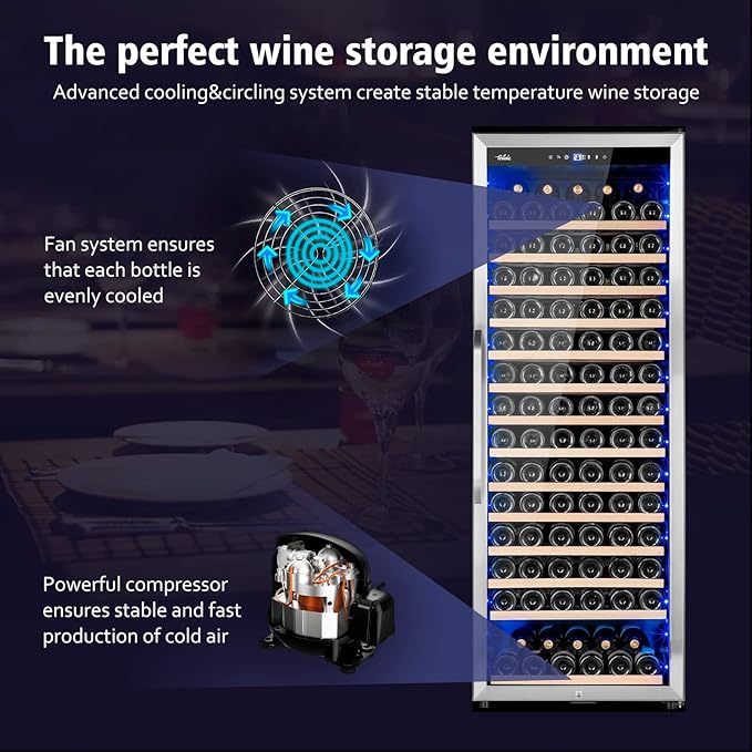 24 Inch Wine Cooler Refrigerator, 179 Bottles Professional Wine Cellars - Image 5