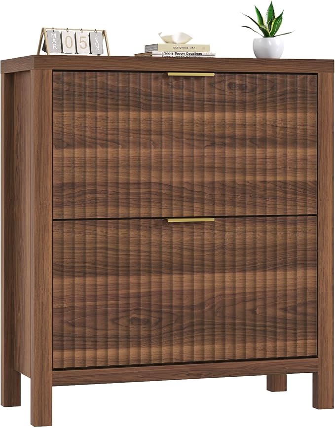 Fluted Shoe Cabinet Storage - Image 9