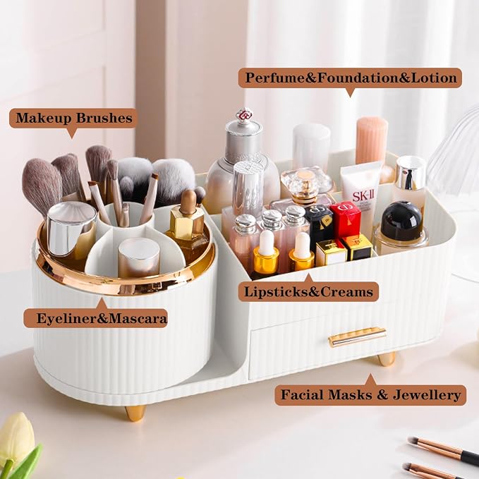 Rotating Makeup Organizer for Vanity - Image 7