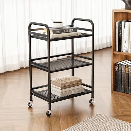 HDANI 3 Tier Rolling Cart, Heavy Duty Multifunctional Metal Frame-Supports 22 - Image 6