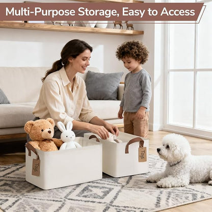 CHICVITA 4 Pack Fabric Shelf Storage Baskets - Image 6