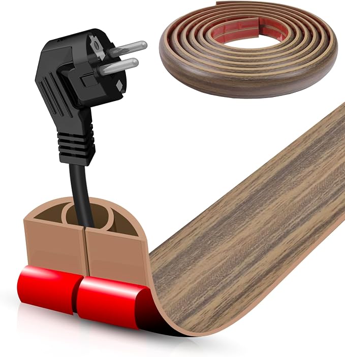 Floor Cord Cover Self Adhesive Cord Hider, 20FT Cable Management, Extension by DBHXXMB-HH