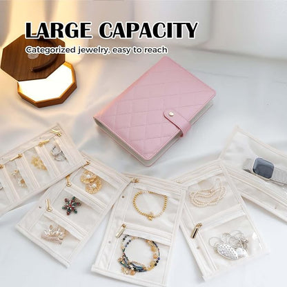 Travel Jewelry Organizer Case ， Portable Jewelry Organizers Storage Book - Image 3