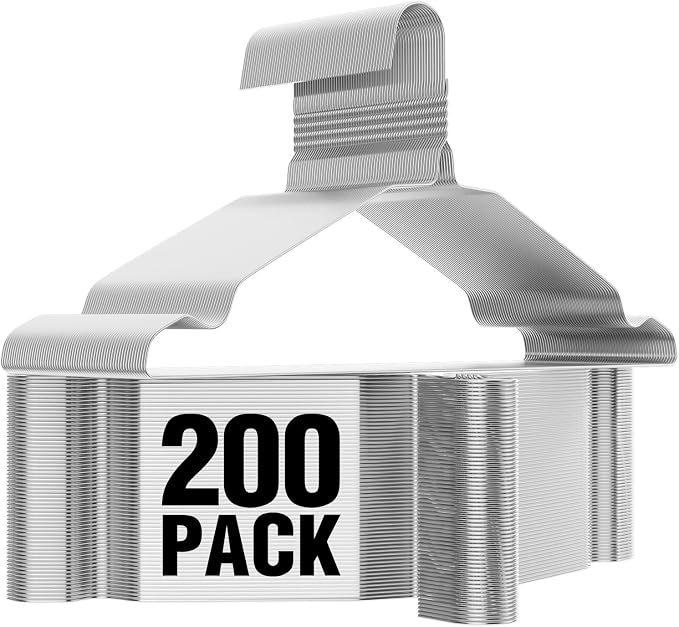 SPECILITE Wire Hangers 200 Pack, Metal Wire Clothes Hanger Bulk by SPECILITE