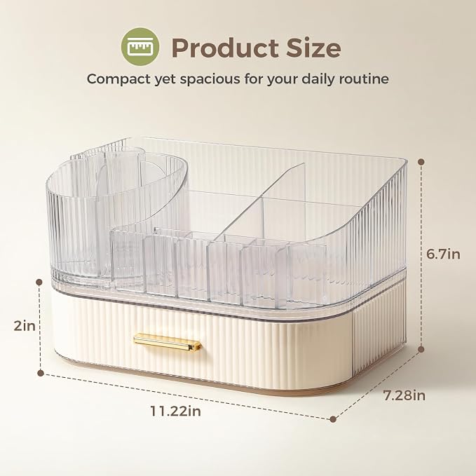 Delamu Makeup Organizer for Vanity - Image 2