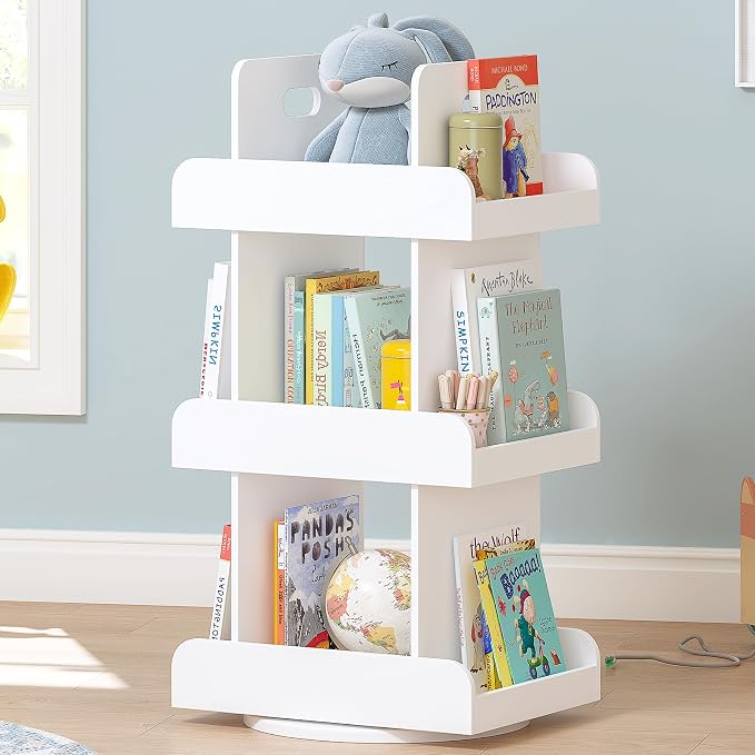 Spirich Kids Rotating Bookshelf Tower, Spinning Bookcase by SpirichLLC