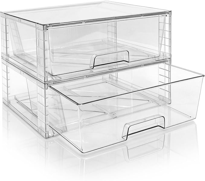 Wide Large Stackable Storage Drawers by XWYWX