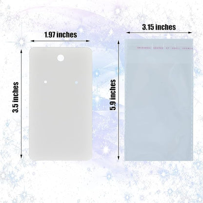 Twavang Earring Card Holder Set, 100 Pairs Clear Earring Backs - Image 2