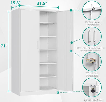 SISESOL Metal Storage Storage Cabinet - Image 3
