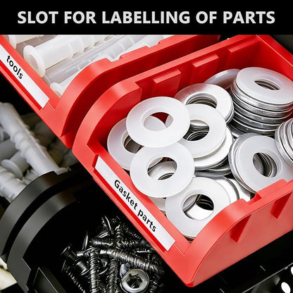 60Pcs Plastic Wall Mounted Storage Bins Parts Rack Nuts And Bolt Bins Organizer - Image 3