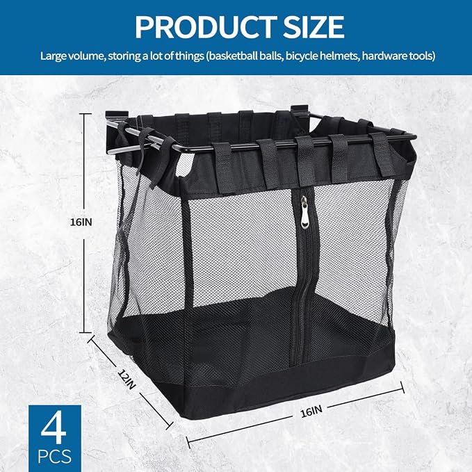 4Pcs Mesh Slatwall Baskets - Image 2