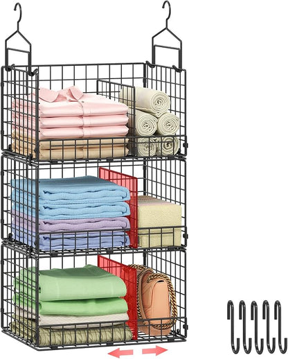 Sonyabecca 3-Tier Extra Large Closet Hanging Organizer by Sonyabecca
