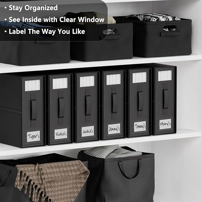 SheetCube Bed Sheet Organizers and Storage 6 Pack, Foldable Linen Closet - Image 2