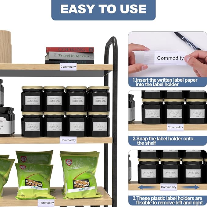 30 Pcs Label Holder Shelf Labels, Wire Shelf Label Holder - Image 5
