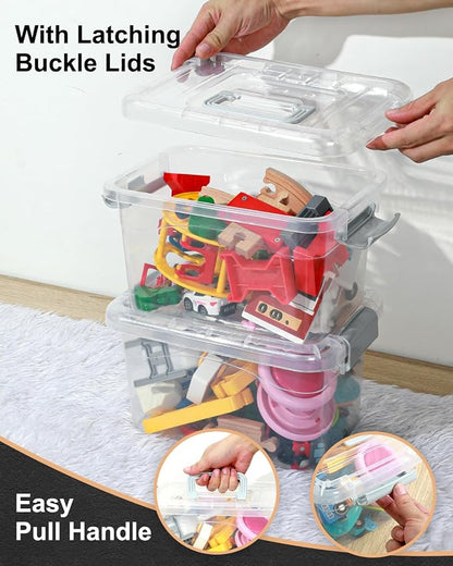 EOENVIVS Plastic Storage Bins 7 Quart-Storage Organizer Bins - Image 5