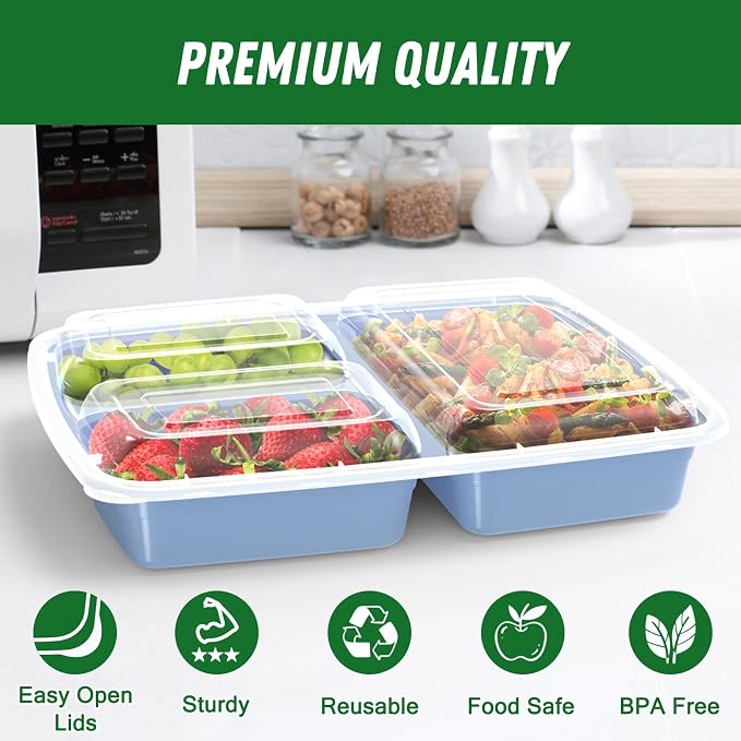 50 Pack 32 oz Meal Prep Containers Reusable - Image 3