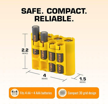 Storacell AA + AAA Combo Battery Storage Caddy and Dispenser, Holds 4 AA + 4 - Image 6