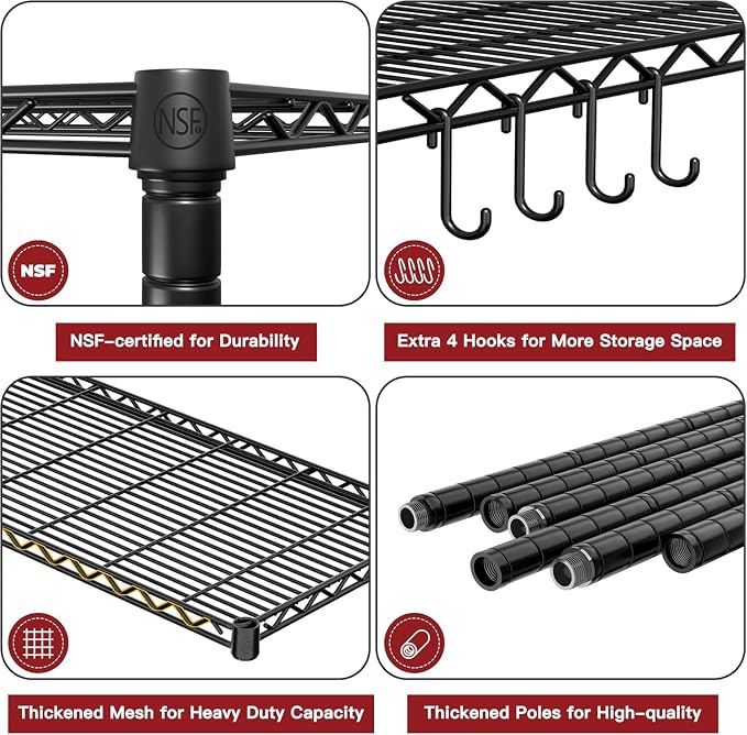 PrimeZone 6 Tier Wire Shelving - Image 7