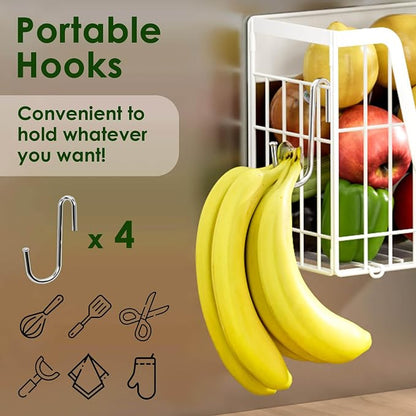 2 Set Magnetic Fridge Shelf, Potato and Onion Storage Bins, Wire Baskets Magnet - Image 5